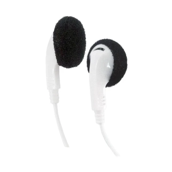 Soundnetic SNEB8WHT disposable stereo earbuds in white with foam earpads